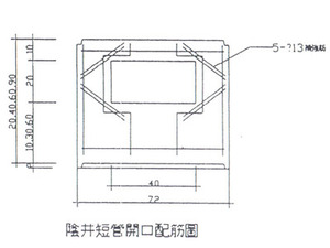 <陰井短管開口配筋圖>